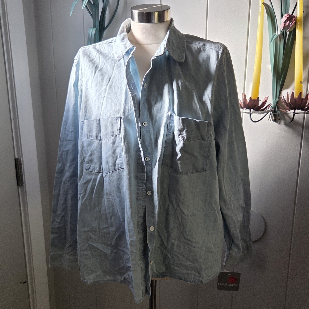 Falls Creek Light Blue Denim Top